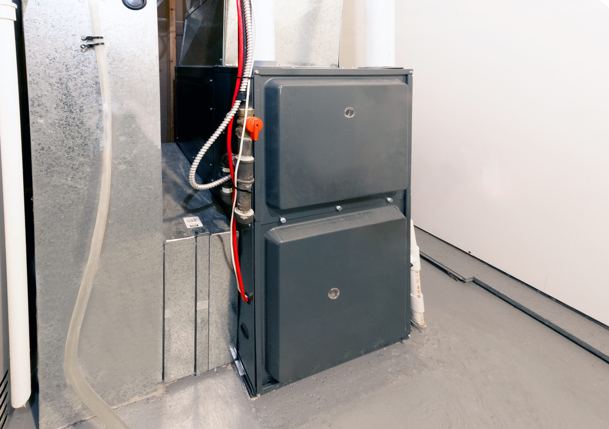 Electric furnace installed in the basement of an Ohio home